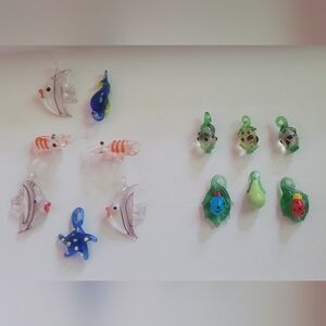 1970s Colorful Glass Animal Charms
